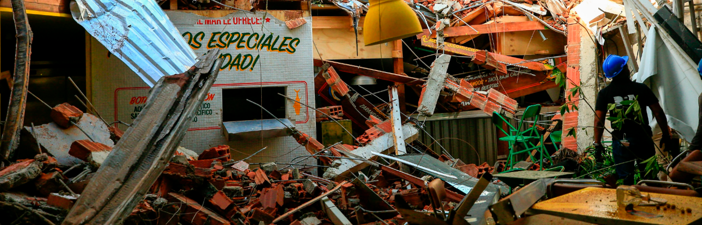 Así quedó uno de los restaurantes aledaños después del colapso. / FOTOS: CAMILO SUÁREZ