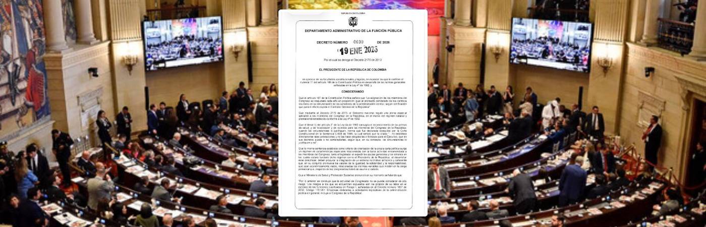 Mediante decreto se eliminó una prima de servicios que gozaban los congresistas. FOTO: COLPRENSA Y MINHACIENDA