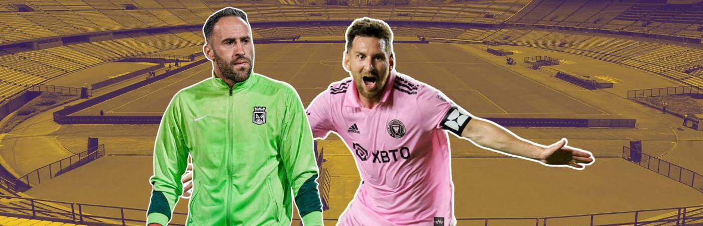 Estadio Atanasio Girardot, David Ospina y Lionel Messi. FOTOS: archivo El Colombiano, IG @d_ospina1 y @LeoMessi