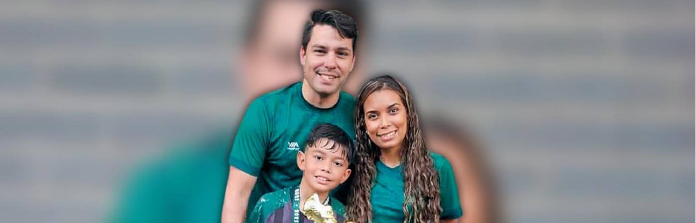 Oriana Sivira (Der.), José Alejandro Ruiz (Izq.) y Juan Andrés Ruiz Sivira (Aba.). FOTO: CORTESÍA