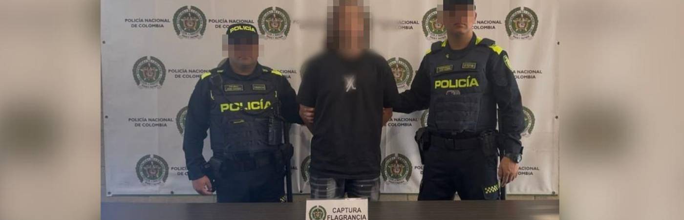 Capturado por balacera en Aranjuez. FOTO: CORTESÍA POLICÍA METROPOLITANA