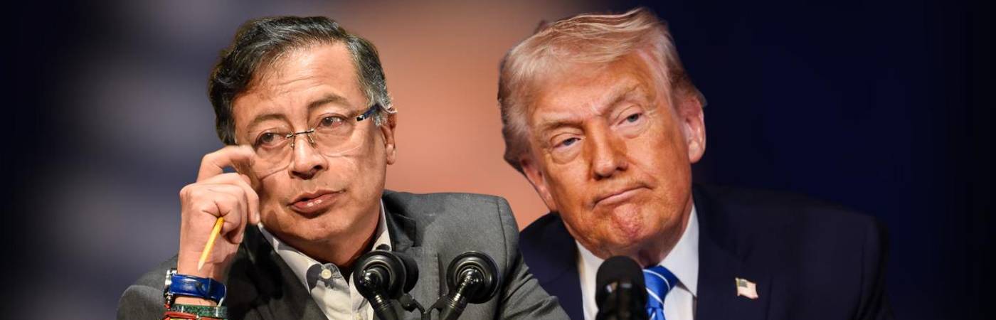 ”Suena bien para mí”, respondió Trump (der) sobre si haría una operación similar a la de Venezuela en Colombia. FOTOS: COLPRENSA Y GETTY IMAGES