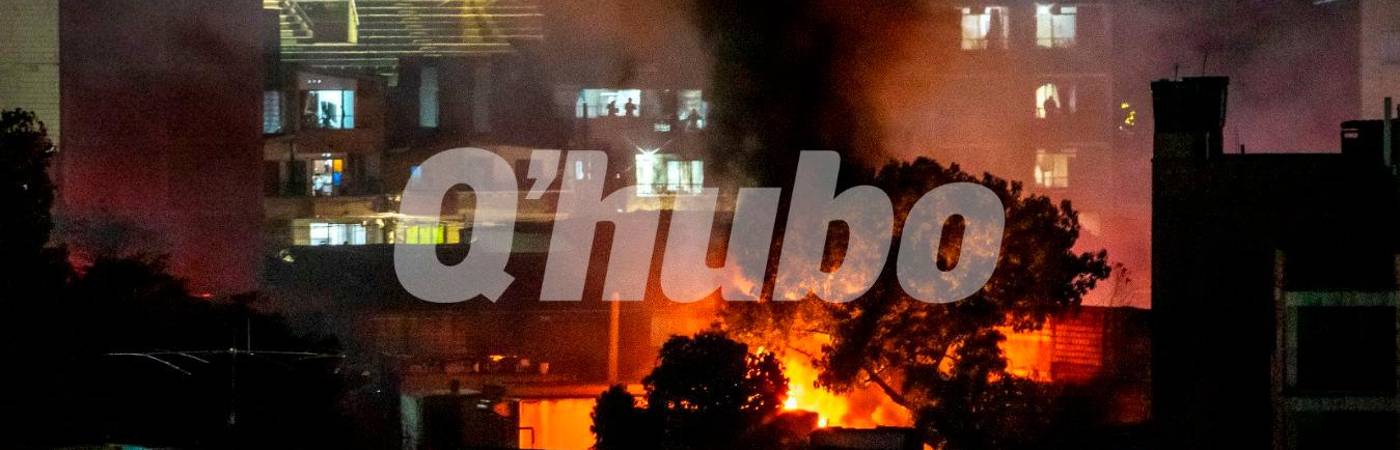 El incendio en Itagüí causó momentos de pánico. FOTO: JUAN ANTONIO SÁNCHEZ