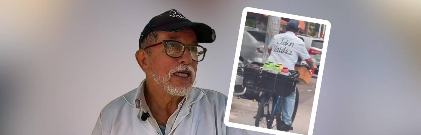 Jhon Valdez, el vendedor de tintos viral en Barranquilla. FOTO: @PRIMERO.BARRANQUI
