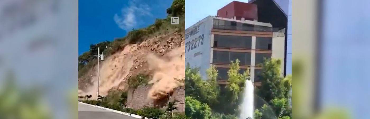 Los mexicanos grabaron videos en donde se puede ver cómo se movía todo en el temblor. FOTOS: CAPTURAS DE VIDEO X @elsalvador @Mirha1206