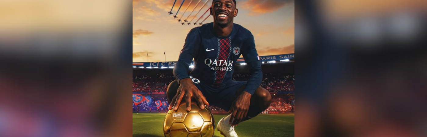 Ousmane Dembélé ganador del Balón de Oro 2025. / FOTO: X @PSG