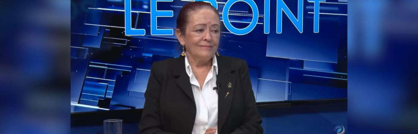 Vilma Velásquez, embajadora de Colombia en Haití. FOTO: CAPTURA DE VIDEO METROPOLE TELE