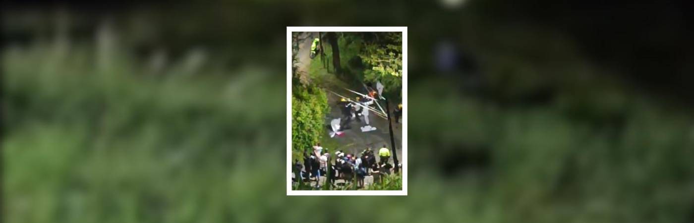 Accidente en Loma de los Ochoa, en Girardota. FOTO: REDES 
