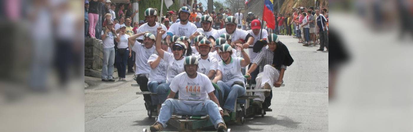 Carrera de rodillos. FOTO: MANUEL SALDARRIAGA 