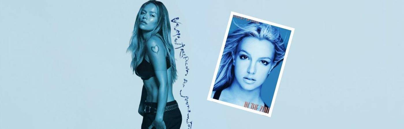 Para algunos, la portada del próximo disco se parece mucho al arte del disco ‘In the zone’ de Britney Spears.FOTOS: INSTAGRAM @KAROLG Y EBAY