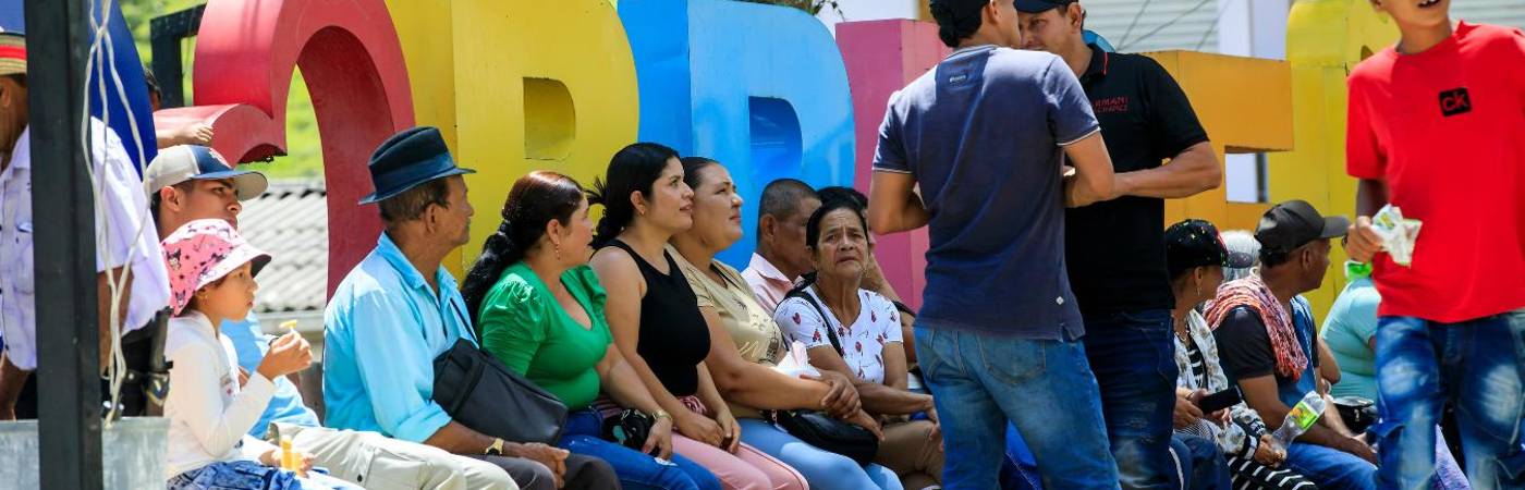 Comunidad desplazada en Briceño. FOTO: ARCHIVO CAMILO SUÁREZ