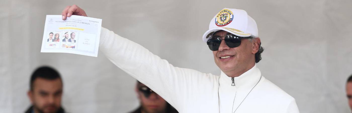 Presidente Gustavo Petro votando en la segunda vuelta presidencial de 2026. FOTO: COLPRENSA