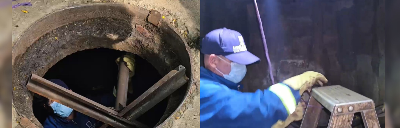 Funcionarios de la Subsecretaría de Espacio Público y la Policía Metropolitana realizaron la inspección al lugar. /FOTO: TOMA DE VIDEO