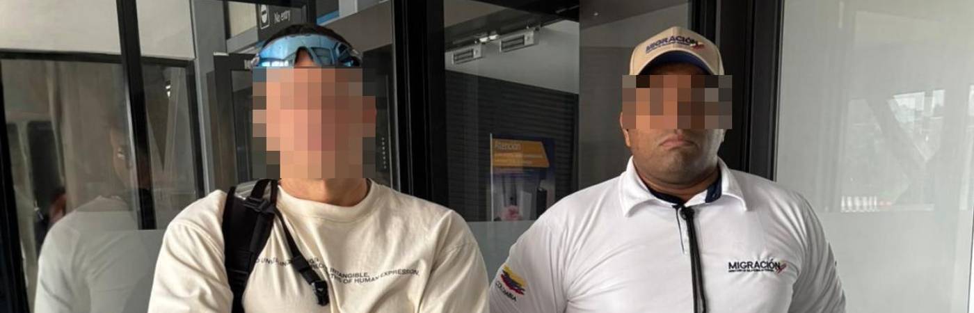 Este es el extranjero 14 que Migración Colombia inadmitió en el aeropuerto José Marí Córdova de Rionegro. FOTO: MIGRACIÓN COLOMBIA