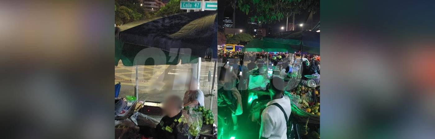 Imágenes captadas tras la balacera ocurrida en la avenida Oriental en la noche del martes, 13 de octubre. FOTO: CORTESÍA