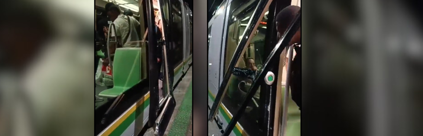 Así quedó el Tranvía tras el impacto./FOTOS: DENUNCIAS ANTIOQUIA