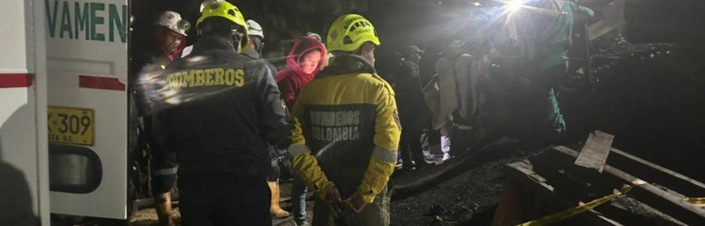 Explosión en mina de Cundinamarca. FOTO: REDES SOCIALES