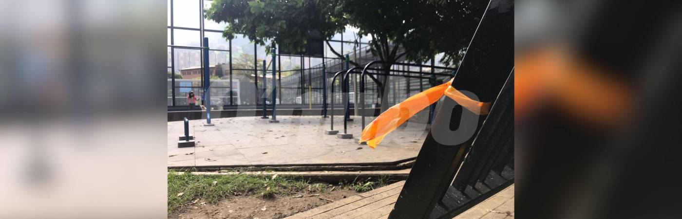 En este gimnasio quedó el cuerpo de la víctima. FOTO: LAURA ROSA JIMÉNEZ VALENCIA