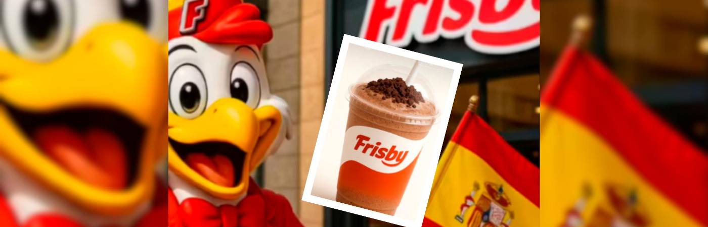 Frisby España lanza malteada de Chocoramo y desata polémica por uso de marca Ramo. /FOTO: REDES SOCIALES DE FRISBY COLOMBIA Y FRISBY ESPAÑA