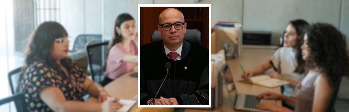Iván Mauricio Lenis, presidente de la Corte Suprema de Justicia, reconoció que modificar la edad de jubilación tendría un costo político y social FOTOS: CANVA (FONDO) Y COLPRENSA (DETALLE)