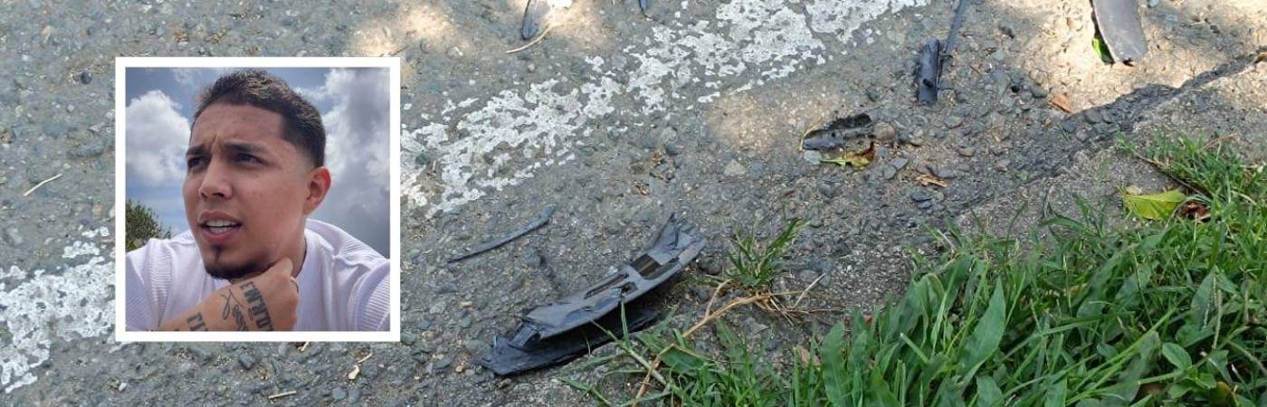 De acuerdo con el hombre, no es la persona que atropelló al ciclista. FOTOS: Q’HUBO E INSTAGRAM @DIMELOJARA