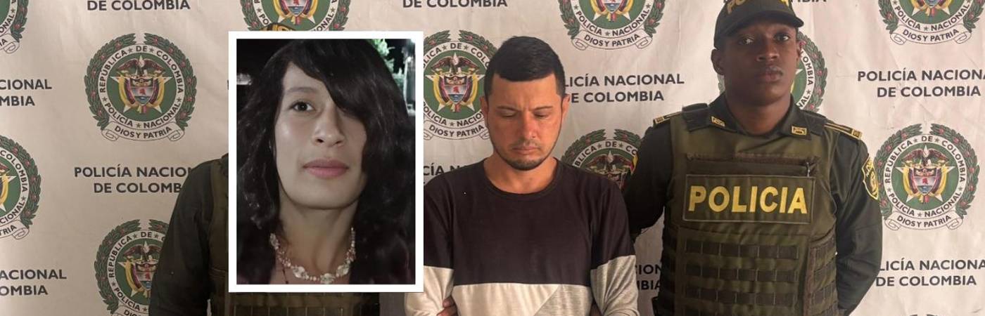El capturado Sebastián Rincón Pallares. En el recuadro, Emily, la víctima. /FOTO: POLICÍA NACIONAL