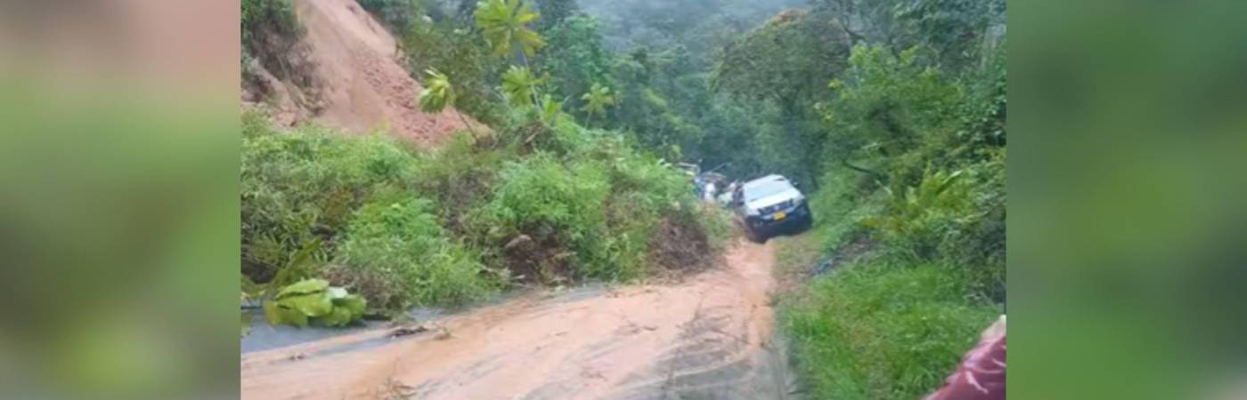 Derrumbes en la autopista Medellín-Bogotá. FOTO: TOMADO DE MiOriente