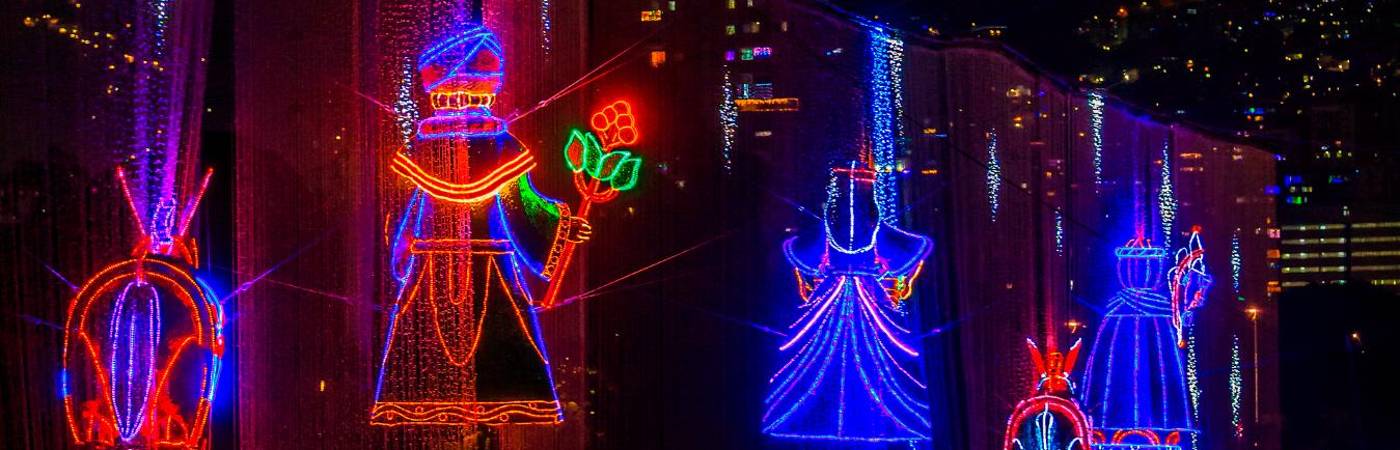 Así lucen los alumbrados en Medellín. /FOTO: CAMILO SUÁREZ