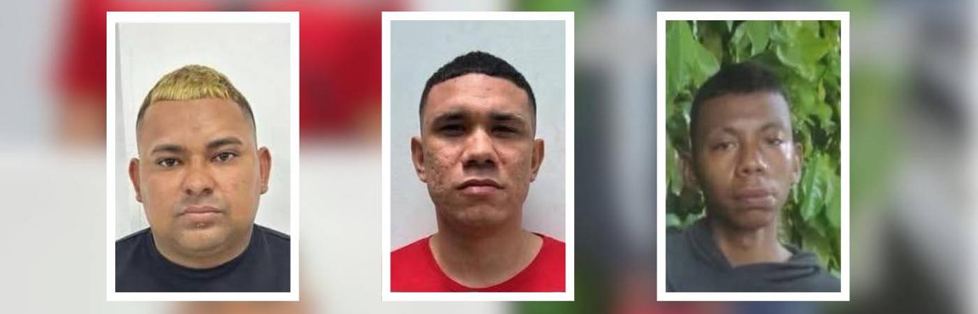 Los hombres fueron identificados como José Chacantá, Francisco Arias y Jhon Espinosa (de izquierda a derecha). FOTO: ZONA ACTIVA INFORMA
