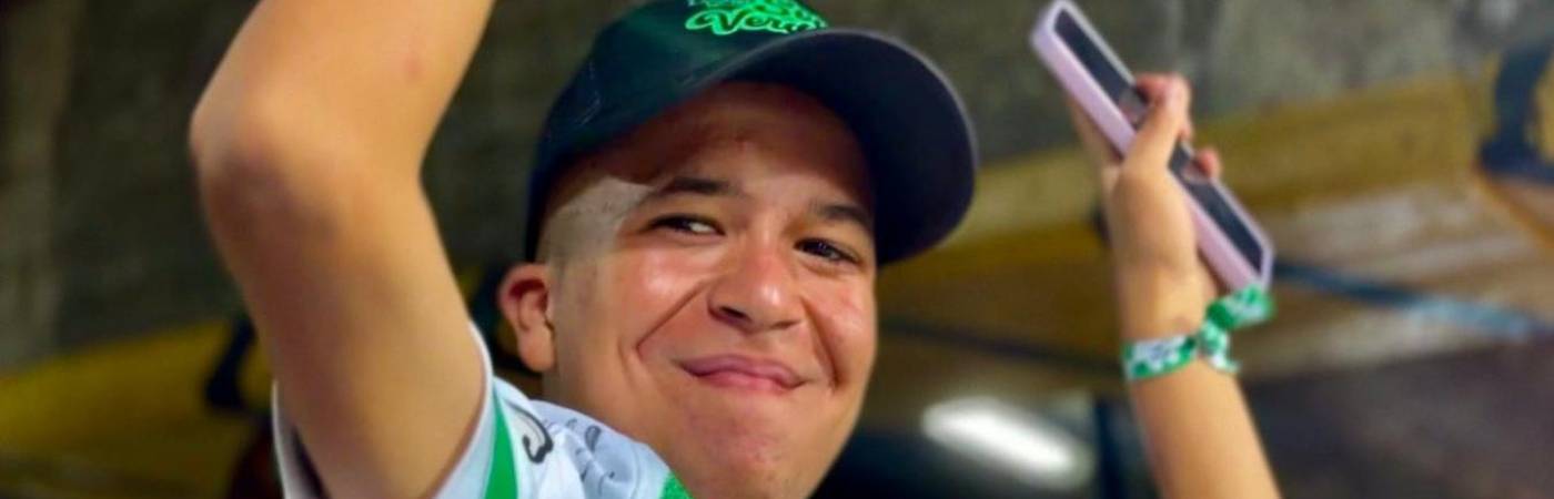 Juan José Betancur, pequeño de 13 años que vio jugar a su equipo. FOTO: CUARTA BRIGADA