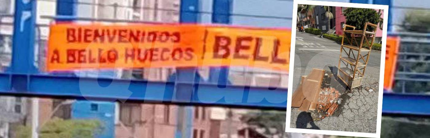 Este es el hueco que cambia de pinta cada semana en Cabañas y el que motivó a los ciudadanos para poner la valla. /FOTOS: CORTESÍA