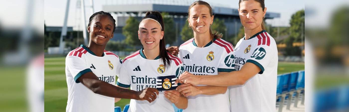 De izq. a der.: Linda Caicedo, Athenea del Castillo, Sandie Tolettiy Signe Kallesøe Bruun FOTO: REAL MADRID C.F. 