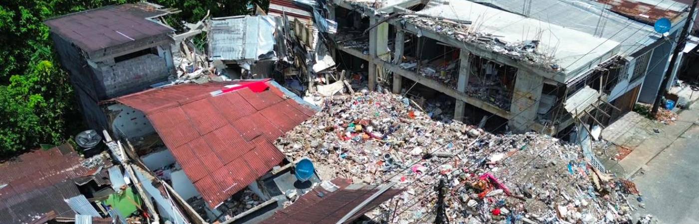 Barrio Medrano Las Palmas, en Quibdó (Chocó), uno de los afectados por el terremoto en Colombia. FOTO: MANUEL SALDARRIAGA