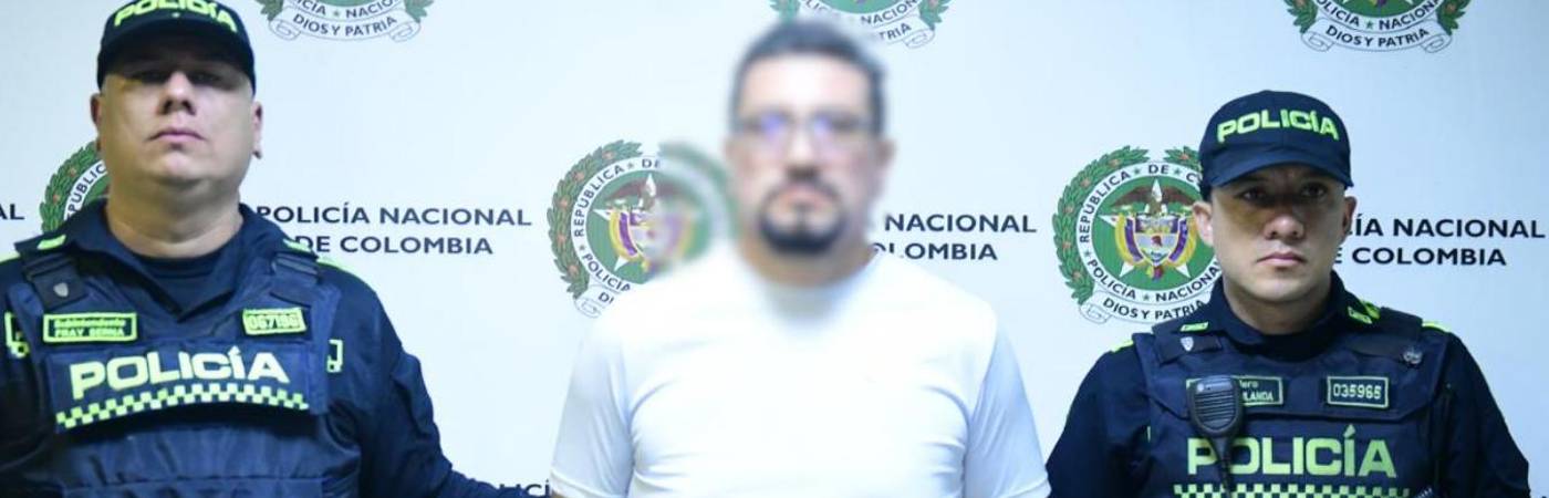 Captura del mexicano Luis Carlos Díaz Santiago requerido por homicidio. FOTO: POLICÍA METROPOLITANA VALLE DE ABURRÁ