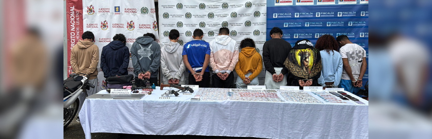 Estas son las personas capturadas durante el operativo de las autoridades. /FOTO: ALCALDÍA DE RIONEGRO