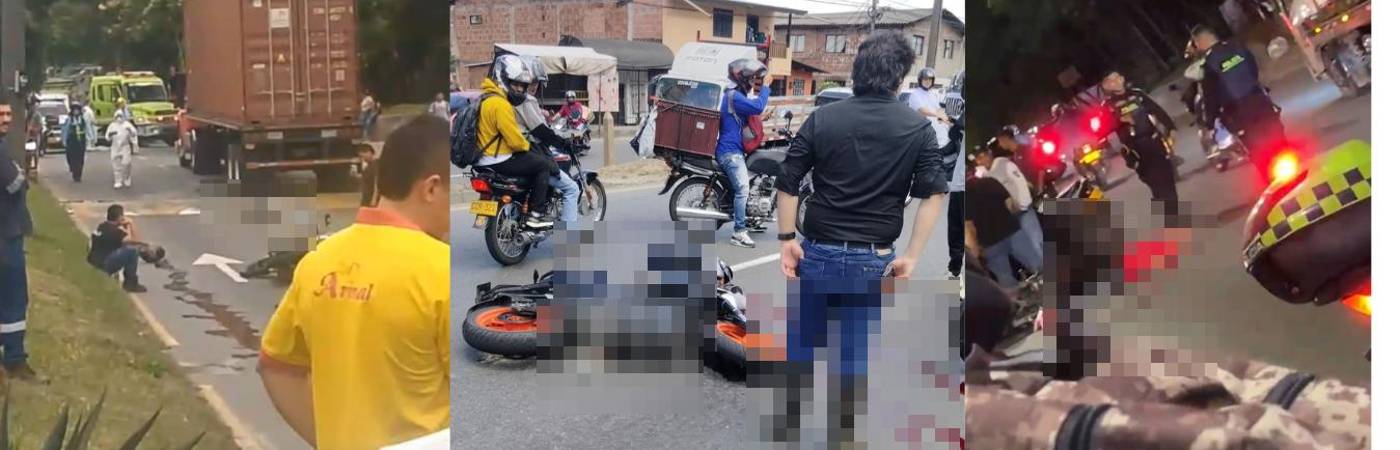 En dos de los casos murieron los conductores de los vehículos, mientras que en un tercero murió un peatón. FOTOS: CORTESÍA DENUNCIAS ANTIOQUIA