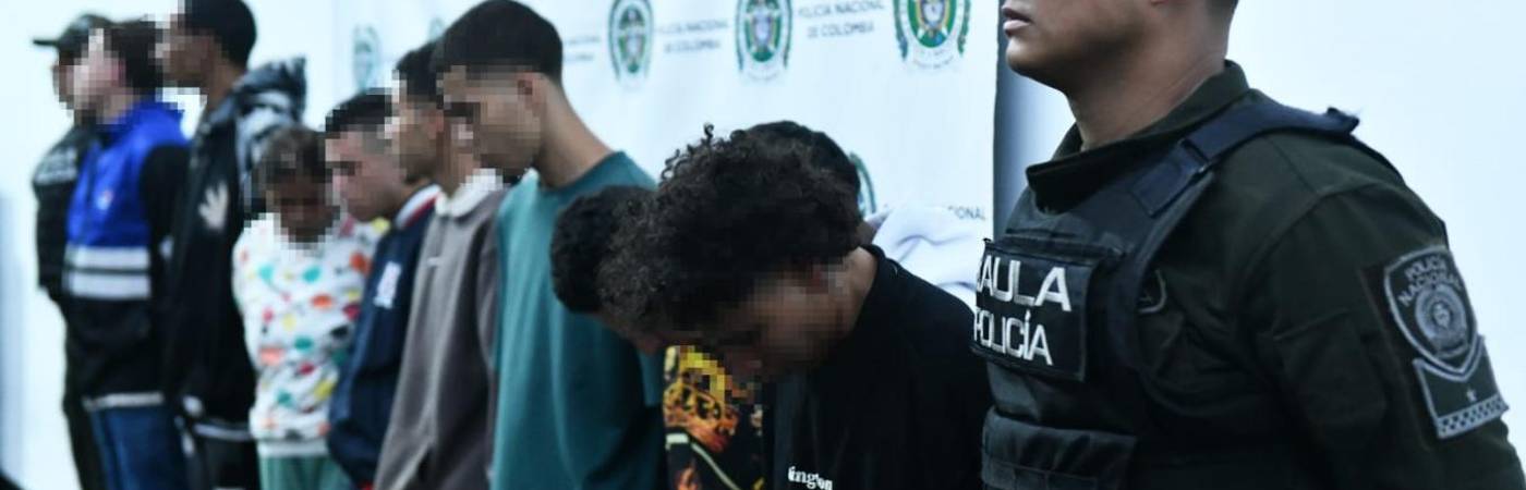 Entre los capturados se entraba el cabecilla de la banda. FOTO: POLICÍA