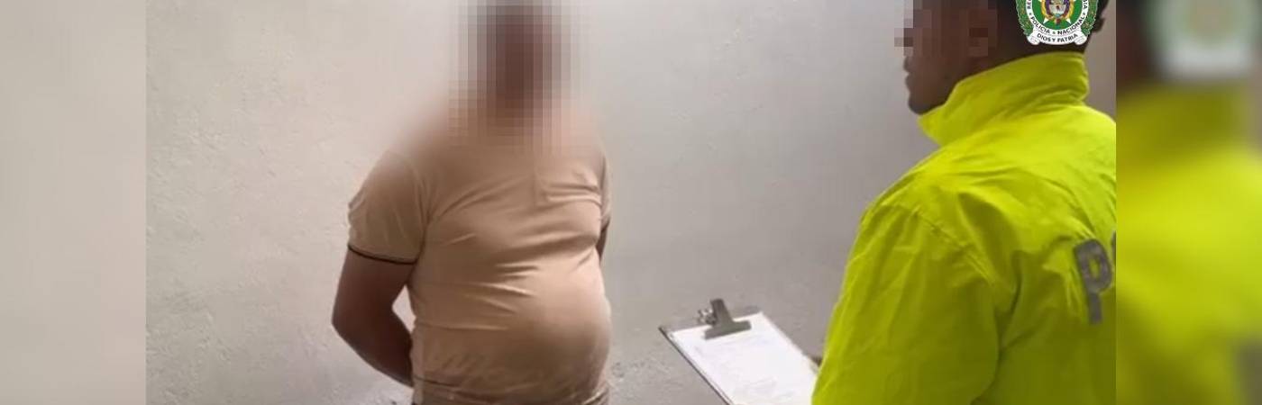 Este fue el sujeto capturado por la Policía en el municipio de Andes. FOTO: POLICÍA ANTIOQUIA