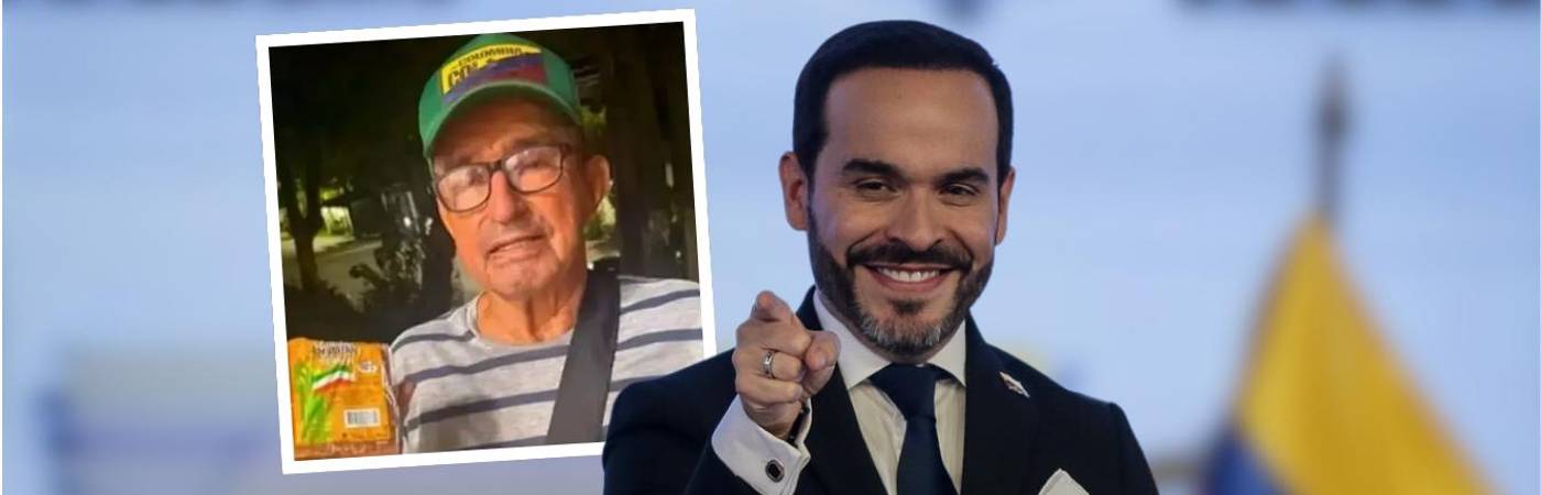 Abelardo de la Espriella se pronunció sobre el caso del vendedor de panela rechazado (der.). FOTO: TOMADA DE INSTAGRAM Y TOMADA DE VIDEO