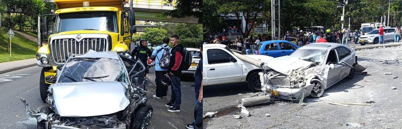 EN IMÁGENES: Caos en la avenida 80: volqueta sin frenos causó accidente que dejó tres heridos
