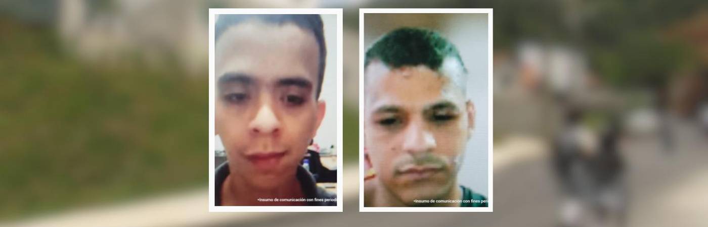 Este par de hombres son los señalados del ataque. FOTO: CORTESÍA FISCALÍA