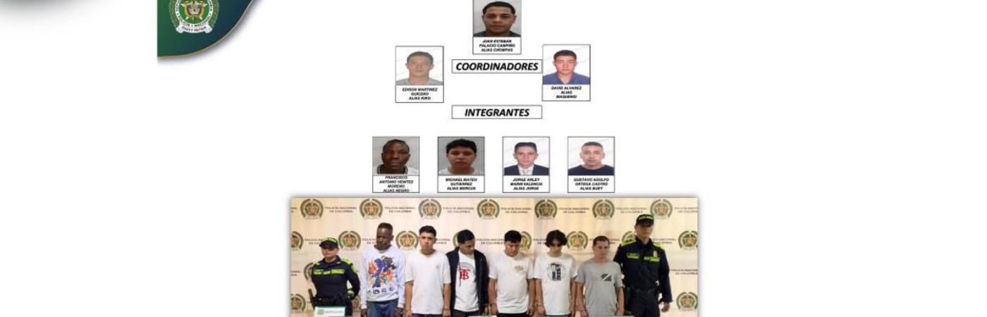 Estructura jerárquica de los presuntos integrantes del grupo ilegal los Seguidores. /FOTO: ALCALDÍA DE MEDELLÍN