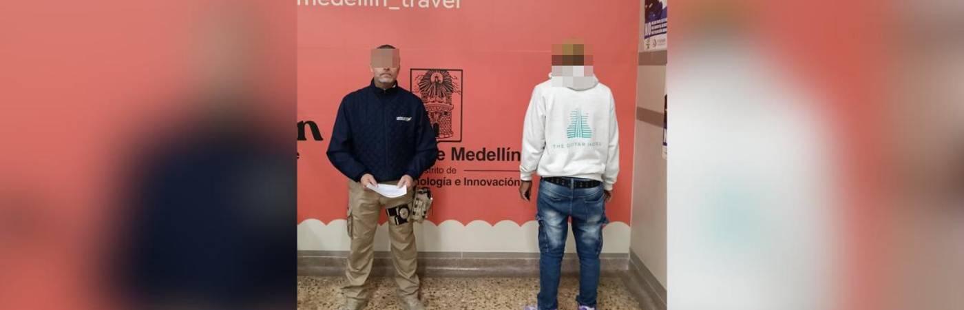 Extranjero inadmitido en Medellín. FOTO: ALCALDÍA DE MEDELLÍN