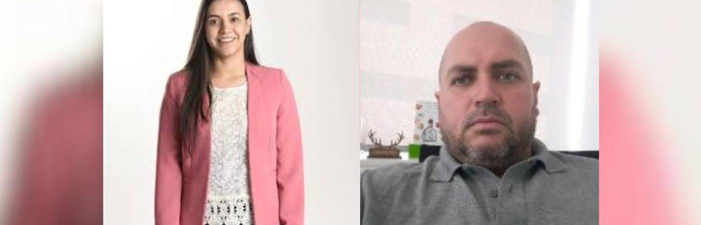 Natalia Urrego y Jorge Enrique Liévano. FOTO: TOMADA DE ALCALDÍA DE MEDELLÍN Y LINKEDIN