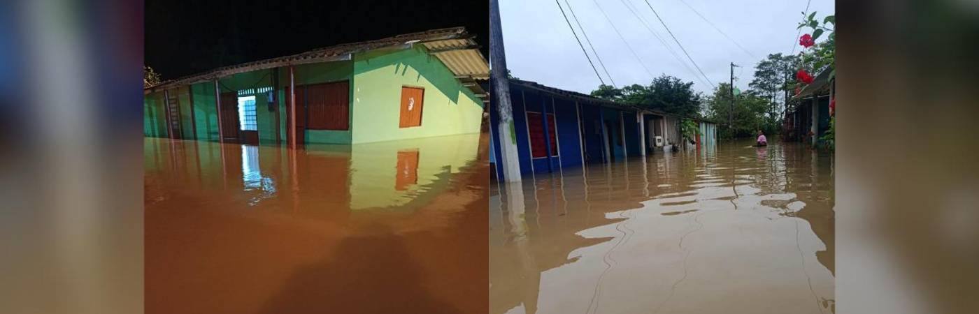 Inundaciones en el municipio de Chigorodó, Urabá antioqueño. FOTO: FACEBOOK DEISY SÁNCHEZ