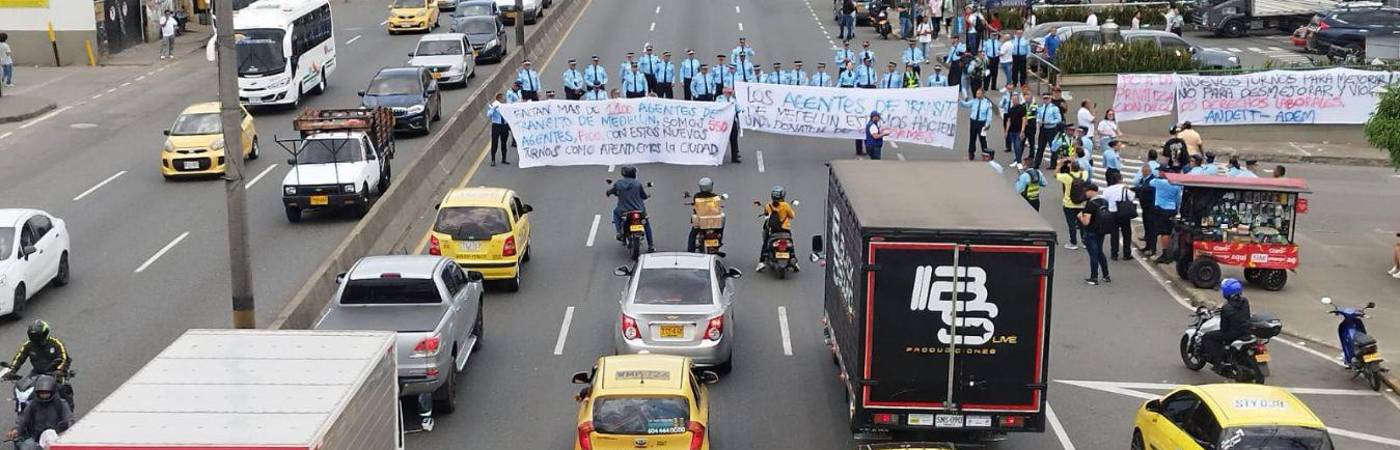 La protesta duró poco más de 15 minutos. FOTO: CORTESÍA 