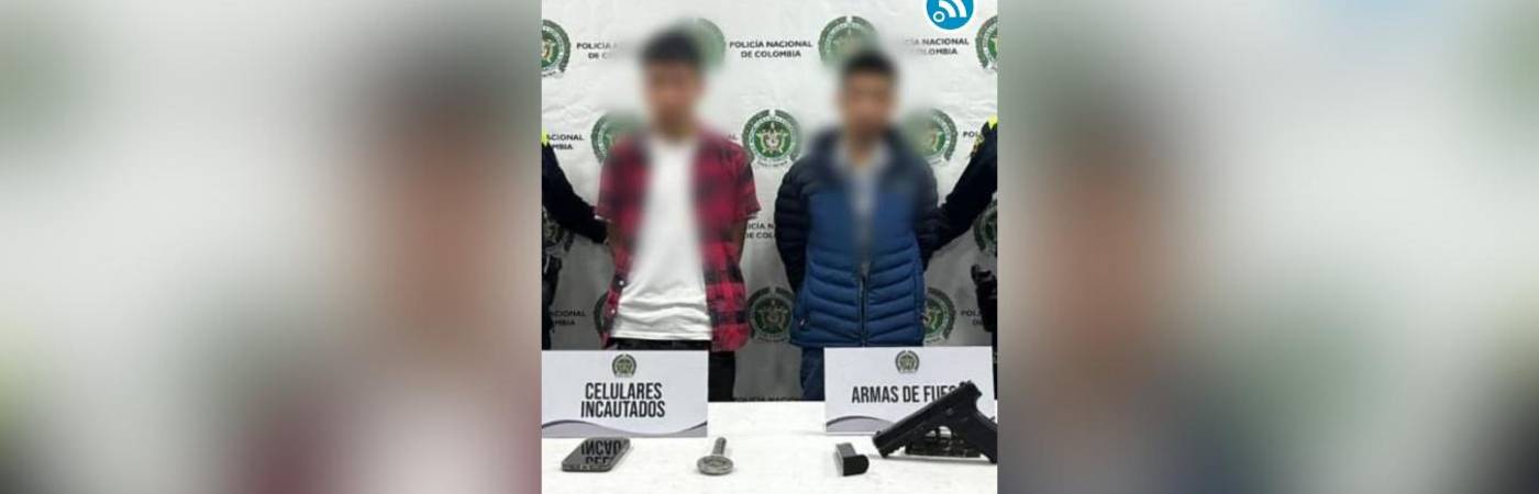 Capturados en Bogotá. FOTO: POLICÍA 