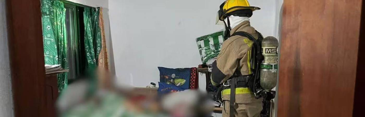 Tanto la pareja como los dos perros fueron encontrados sin signos de violencia. FOTO: BOMBEROS RIONEGRO