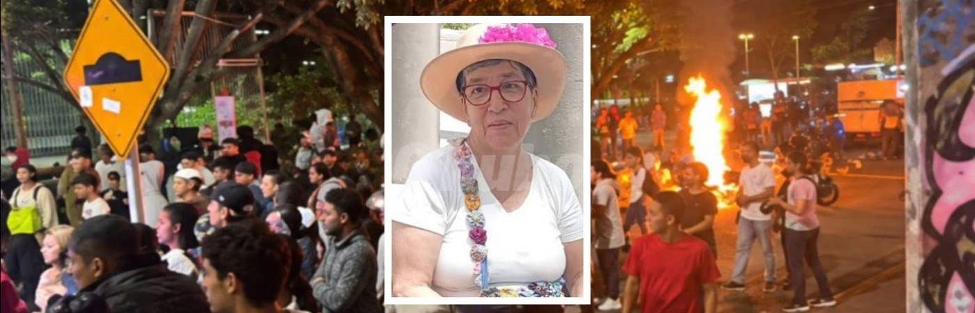 Doña Gloria fue arrollada por una moto que circulaba a gran velocidad por el parque de La Milagrosa. FOTOS: CORTESÍA