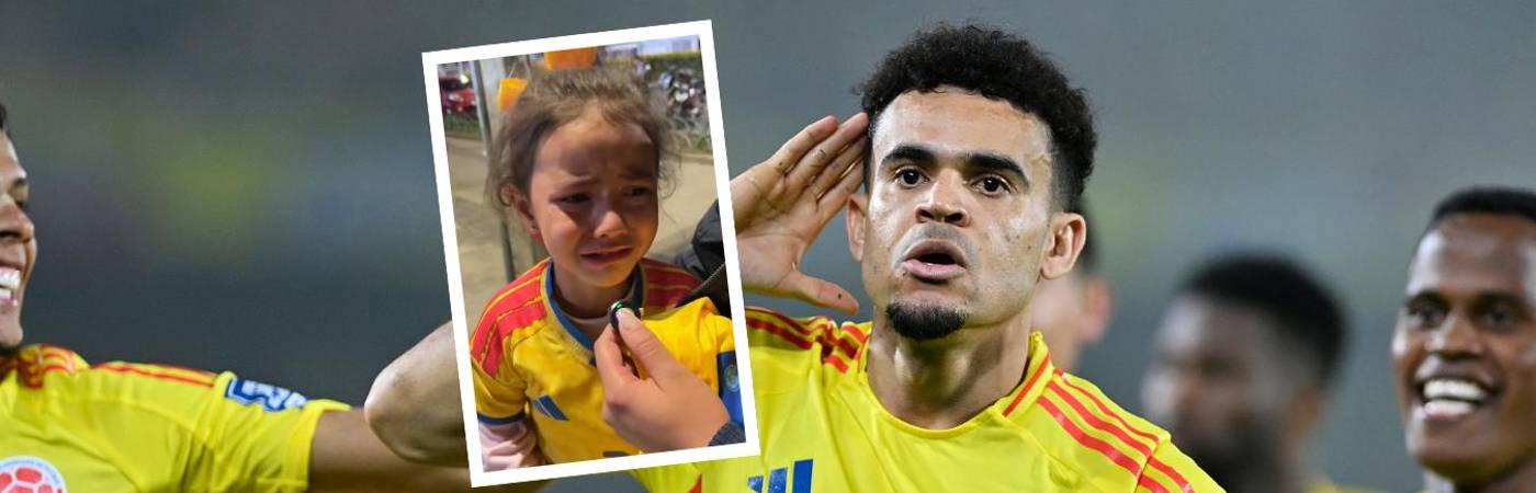 Según su madre, la pequeña lo admira desde que tiene memoria y no oculta su sentimiento por conocerlo. FOTOS: GETTY (FONDO) Y CAPTURA DE VIDEO TOMADA DE GOL CARACOL (DETALLE DE LA MENOR)
